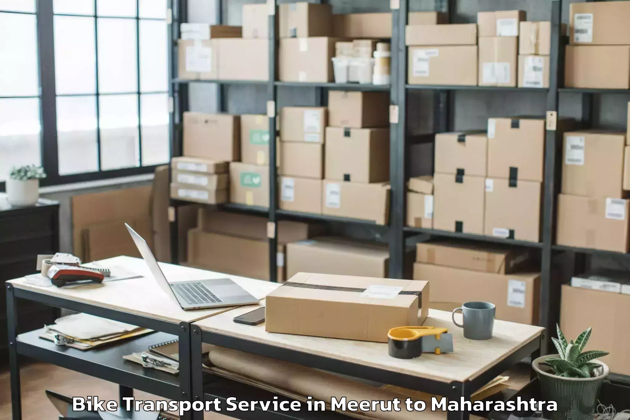 Book Meerut to Dr Dy Patil Vidyapeeth Pune Bike Transport Online